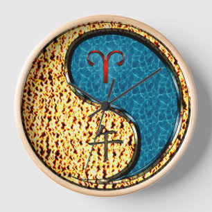 Horloge Bélier & Cheval d'eau