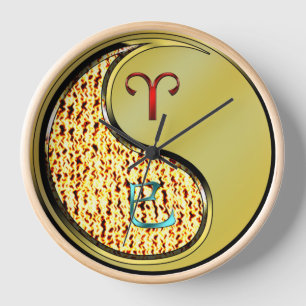 Horloge Bélier & Serpent Métal