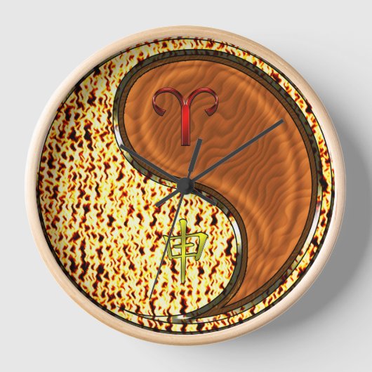 Horloge Bélier & Singe de Bois (Recto)
