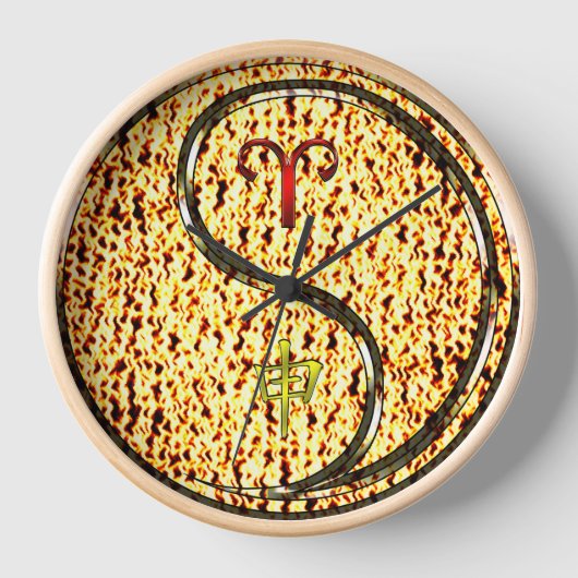 Horloge Bélier & Singe de Feu (Recto)