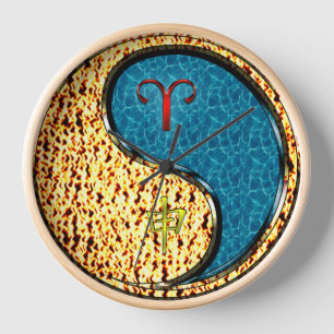 Horloge Bélier & Singe d'eau