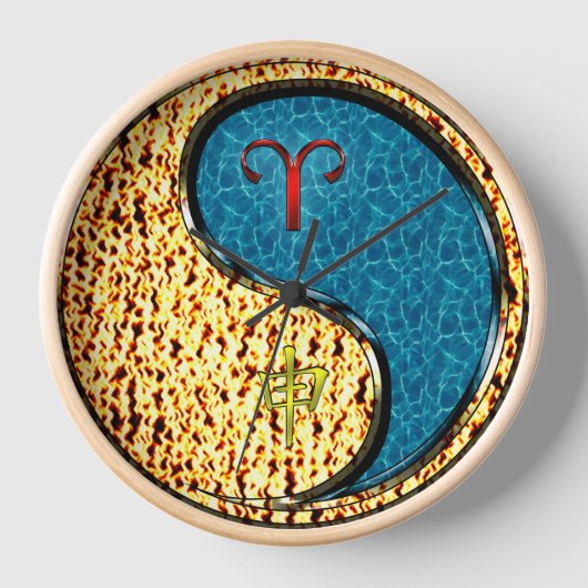 Horloge Bélier & Singe d'eau (Recto)