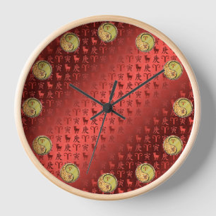 Horloge Bélier & Tigre de Métal