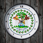 Horloge Belize Flag & Belize trendy fashion /design clock<br><div class="desc">WALL CLOCK : Belize & Belize Flag fashion design - love my country,  travel,  holiday,  country patriots / sports fans</div>