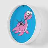 Horloge Belle Illustration Du Monstre Loch Ness. (Angle)