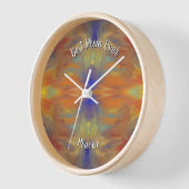 Horloge Belle Marbrure Colorée Abstraite Liquéfiée (Angle)