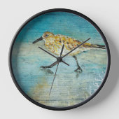 Horloge Belle peinture Sandpiper Beach Art (Recto)