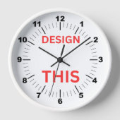 Horloge BESTSELLER ! Horloge, cadre en bois blanc rond de  (Recto)