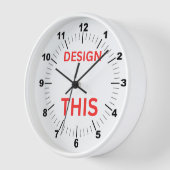 Horloge BESTSELLER ! Horloge, cadre en bois blanc rond de  (Angle)