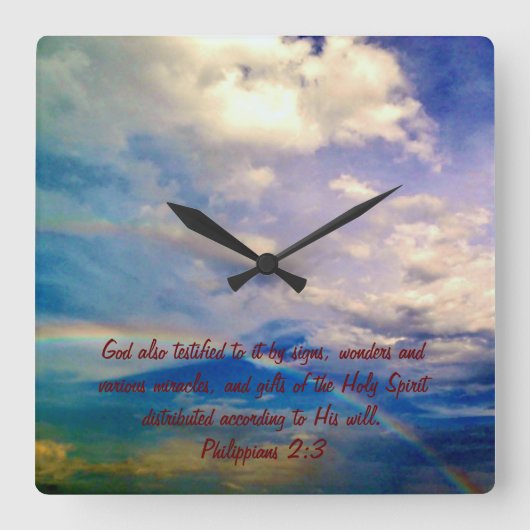 Horloge biblique - Hébreux 2:4 (Recto)