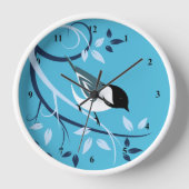Horloge Bickadee Dans La Branche De L'Arbre (Recto)