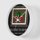 Horloge Bienvenue au Kenya Hakuna Matata (Angle)
