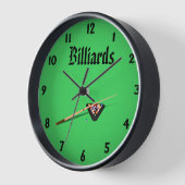 Horloge Billard billard billard billard bitume et boules (Angle)