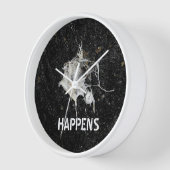 Horloge Bird Dropping. Funny and Cool (Angle)
