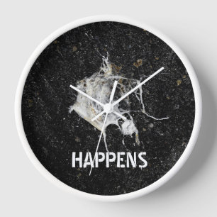Horloge Bird Dropping. Funny and Cool