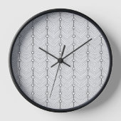 Horloge Black & White Abstract Retro Pattern Wall Clock (Recto)