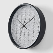 Horloge Black & White Abstract Retro Pattern Wall Clock (Angle)