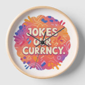 Horloge "Blagues sur notre monnaie" (Recto)