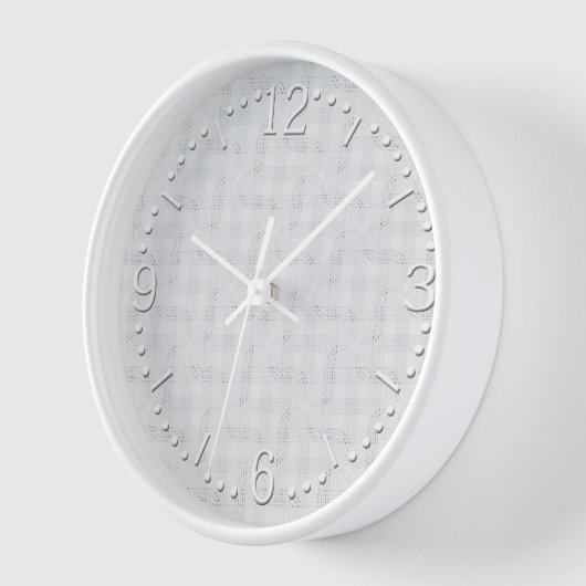Horloge Blanc solide texturé. (Angle)