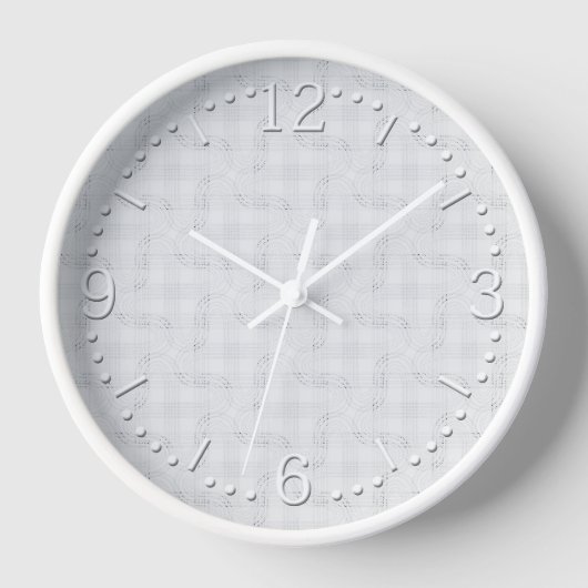 Horloge Blanc solide texturé. (Recto)