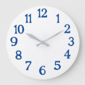 Horloge blanche avec chiffres bleus Grosse horloge (Recto)