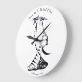 Horloge blanche avec couple dansant (Angle)