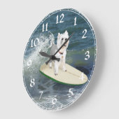 Horloge blanche du Terrier West Highland (Angle)