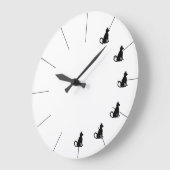 Horloge blanche et noire mignonne CricketDiane (Angle)