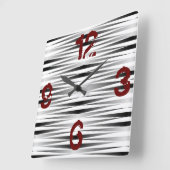 Horloge blanche Zèbre conçue (Angle)