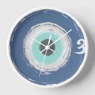 Horloge Bleu Abstrait