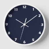 Horloge Bleu Nuit Marine Uni (Recto)