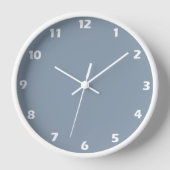 Horloge Bleu Poussiéreux Uni (Recto)