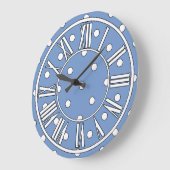 Horloge bleue avec points blancs (Angle)