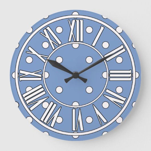 Horloge bleue avec points blancs (Recto)