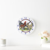 Horloge bleue de coqs nains de Mille Fleur (Maison)