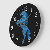 Horloge bleue de licorne du feu (Angle)