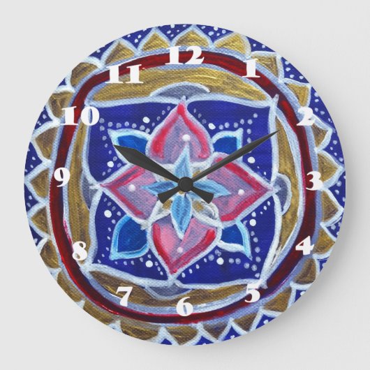 Horloge bleue du mur de Mandala (Recto)