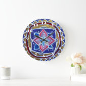 Horloge bleue du mur de Mandala (Maison)