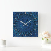 Horloge bleue du mur décoratif (Maison)