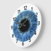 Horloge bleue du mur d'oeil (Angle)