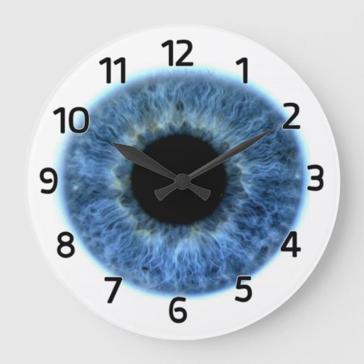 Horloge bleue du mur d'oeil (Recto)