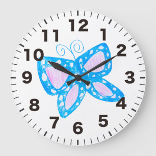 Horloge bleue du papillon