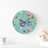 Horloge bleue funky Cercles (Maison)