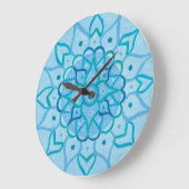 Horloge bleue Mandala (Angle)