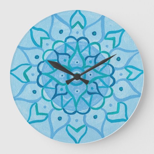 Horloge bleue Mandala (Recto)