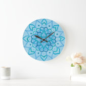 Horloge bleue Mandala (Maison)