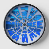 Horloge Blue de Word Time (Recto)