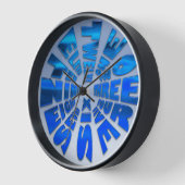 Horloge Blue de Word Time (Angle)