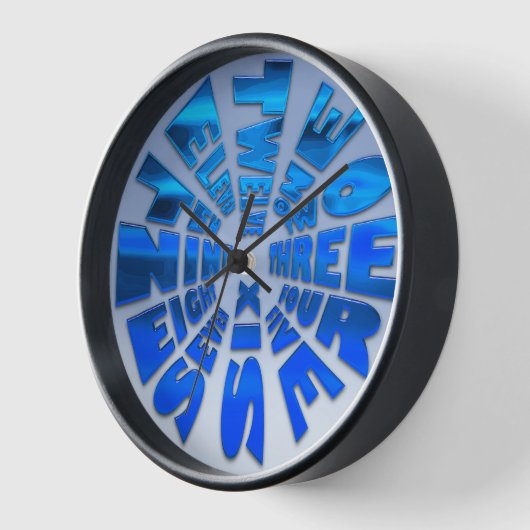 Horloge Blue de Word Time (Angle)