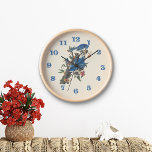 Horloge Blue Jays Par John James Audubon<br><div class="desc">Jais bleus de l'artiste du 19ème siècle John James Audubon.</div>